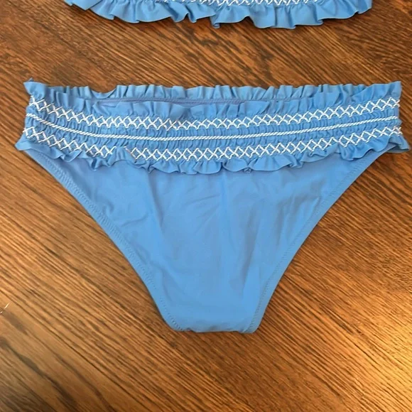 Tory Burch costs bandeau strapless smocked bikini swimsuit - Picture 4 of 7